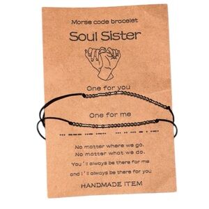 NEW Soul sister morse code bracelet set